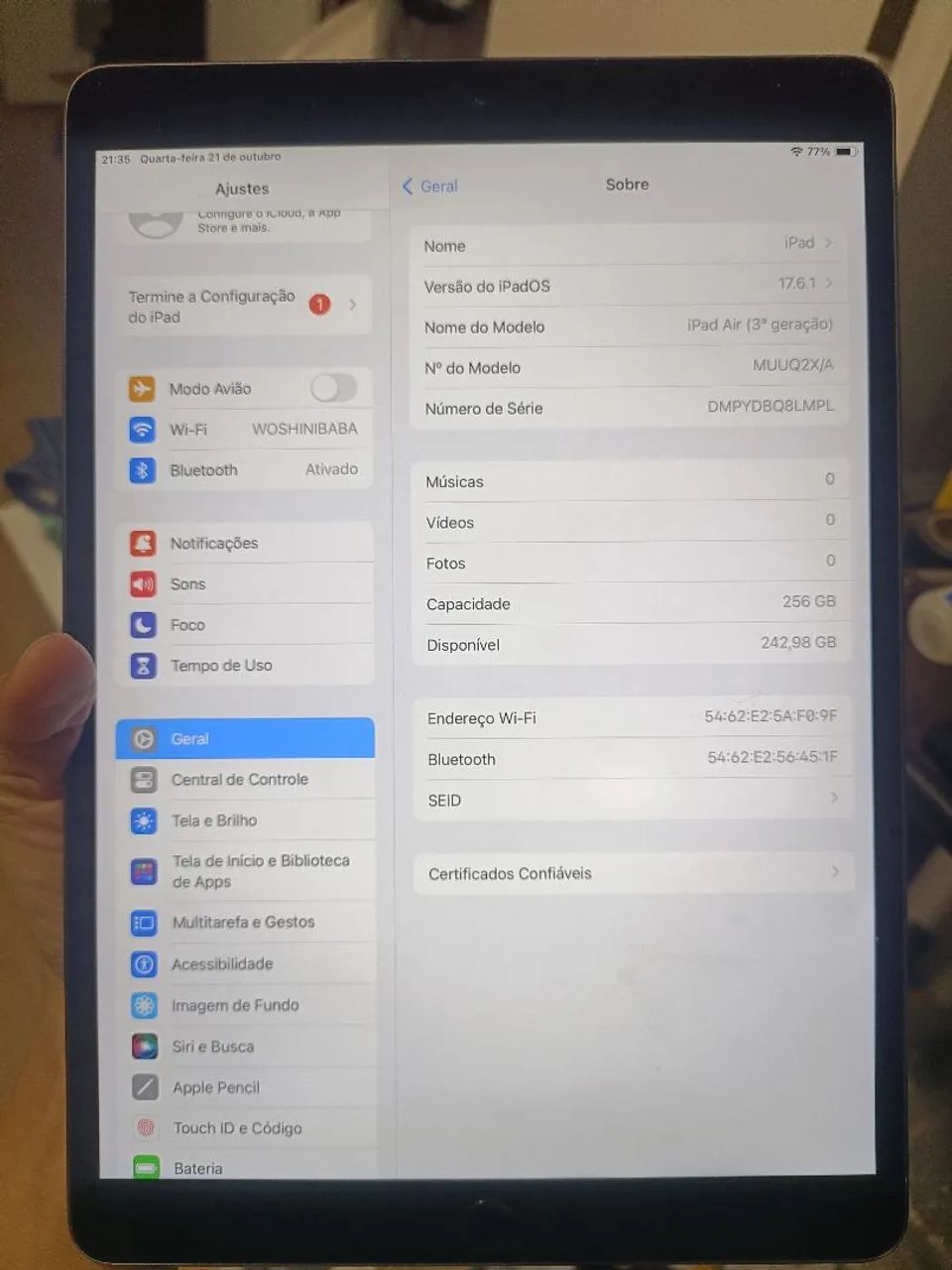 iPad Air 3 256GB Cinza Espacial | Funcionando 100% - Foto 2