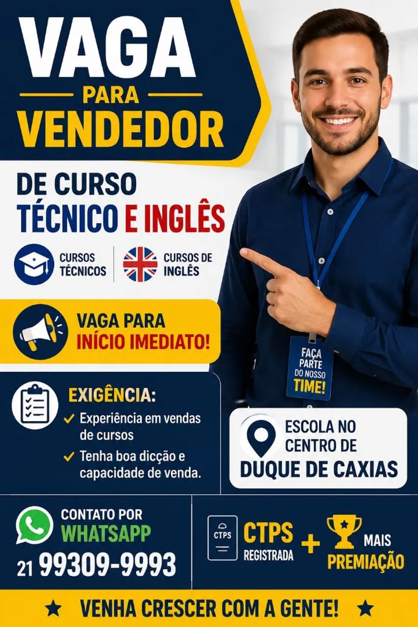 Contratamos Vendedor