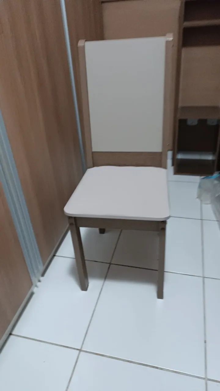 mesa de mdf retangular com 6 cadeiras