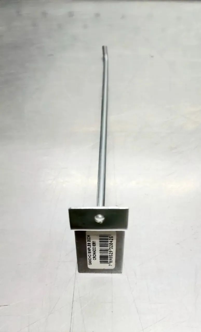 50 Ganchos 20cm Parede Canaletada NOVO - Foto 2