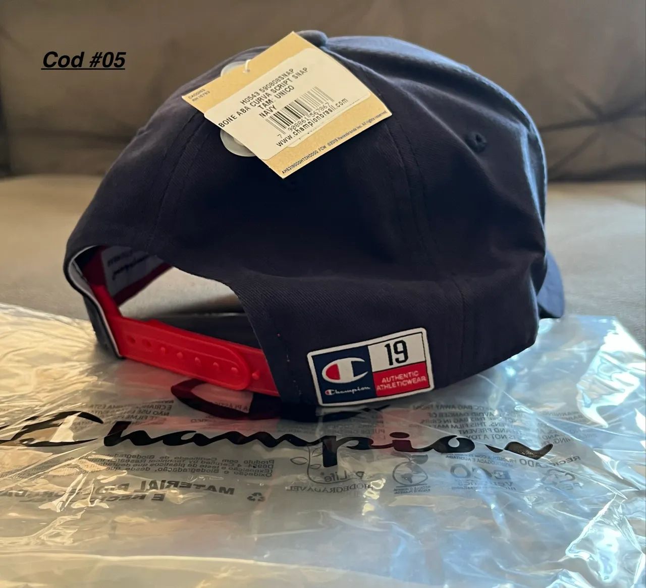 BONE CHAMPION SNAPBACK Aba curva marinho - Foto 3