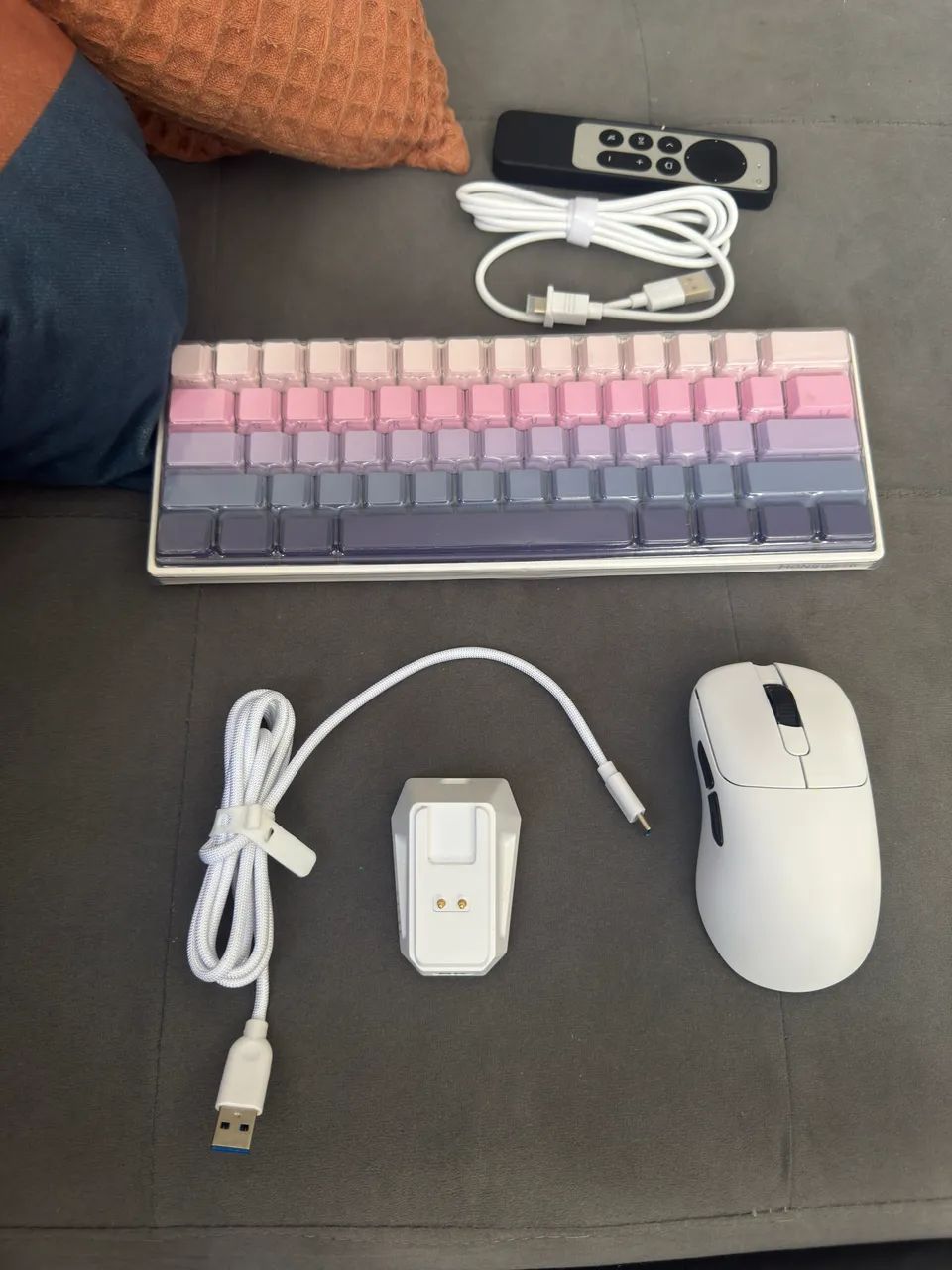 Mouse gamer ajazz aj179pro branco com base de carregamento - Foto 5