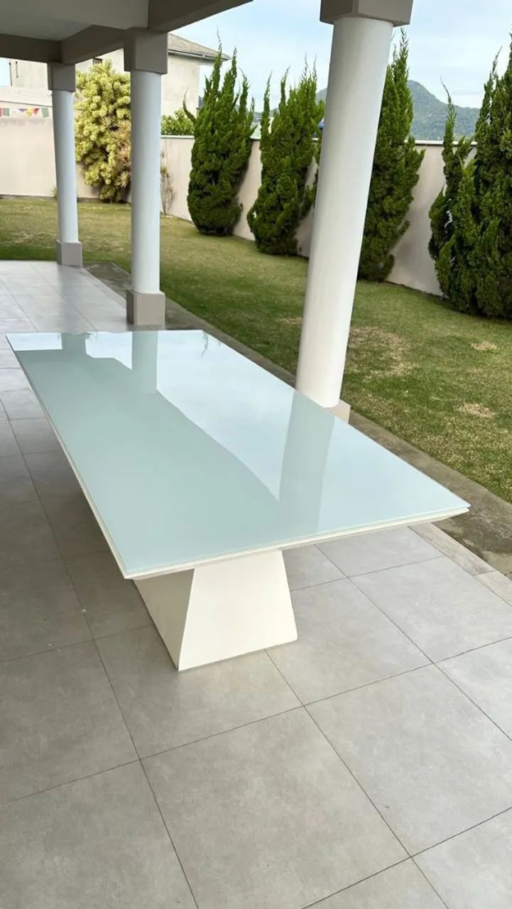 Mesa de vidro em bom estado  - Foto 2