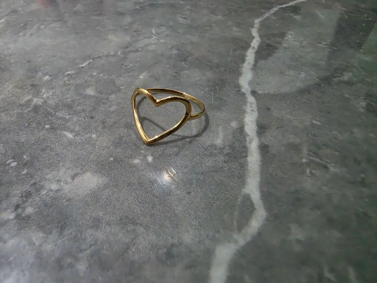 Anel de ouro coração  - Foto 2