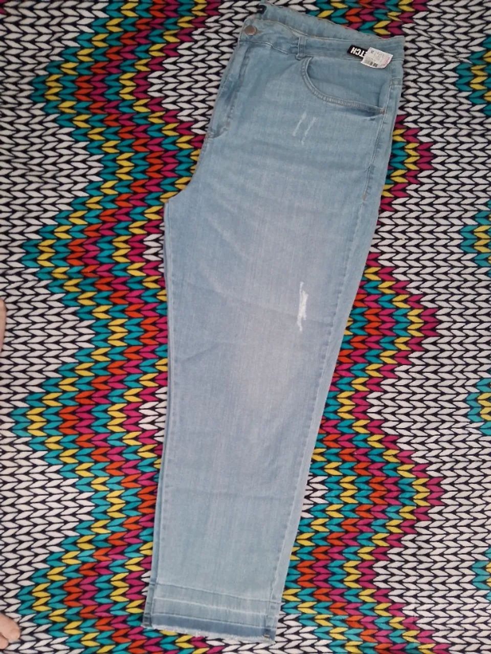 Calça Plus Size jeans claro Marisa 54 nova - Foto 2