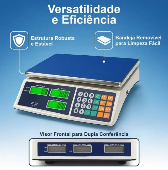 Balança Digital Comercial Até 40kg Alta Precisão Bivolt - Foto 3