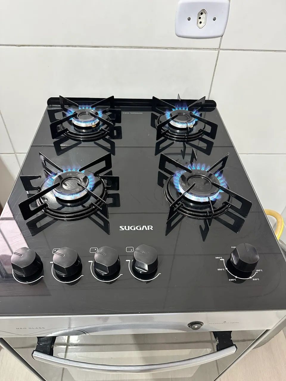 Fogão 4 bocas com mesa de vidro  - Foto 2