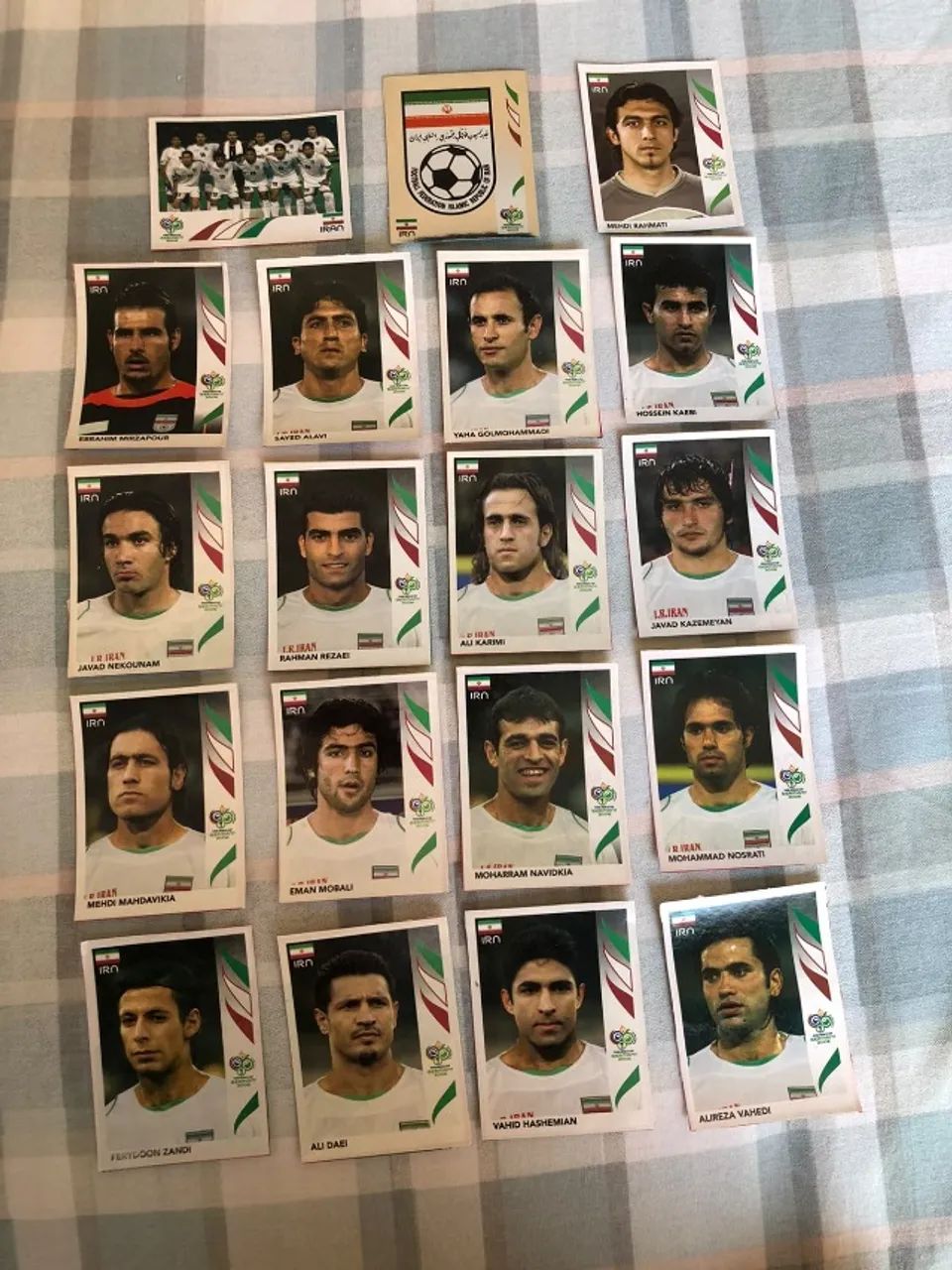Figurinhas Seleção do Irã 2006 - Recortadas 