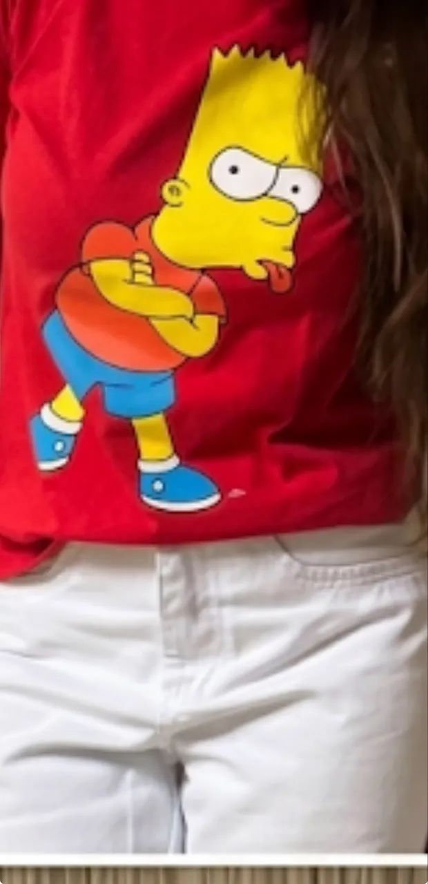 Calça branca wed leg e blusa dos Simpsons  - Foto 2