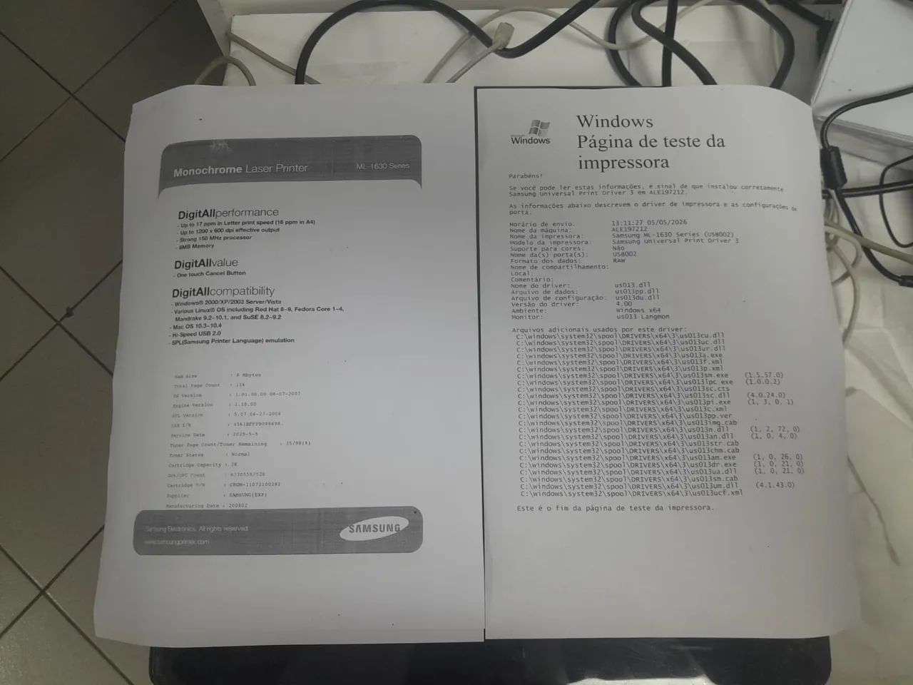 Impressora Samsung ML 1630 - Foto 2