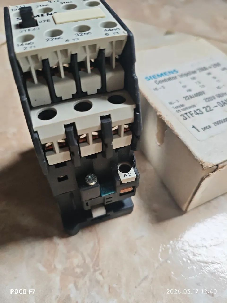 Contator tripolar 2NA + 2NF Siemens 32A - Foto 4