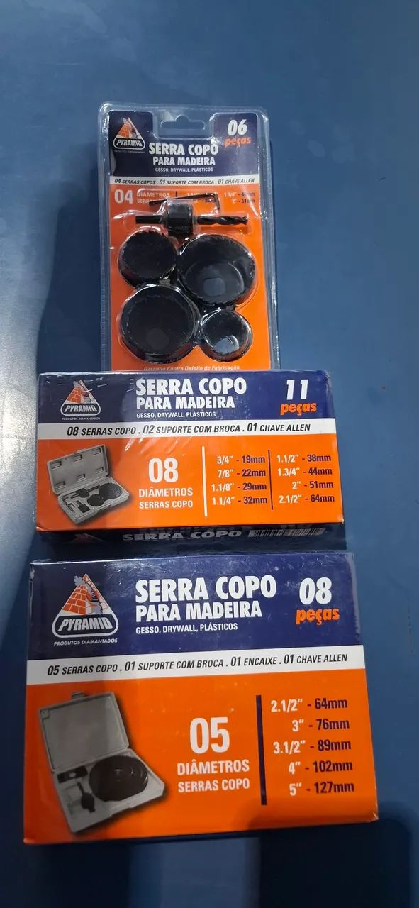 Kit serra copo madeira 