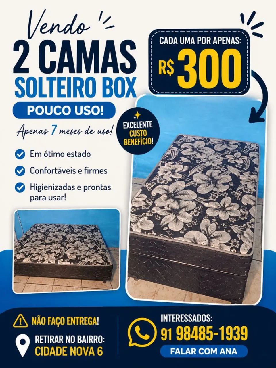 Camas Box! Semi-novas!