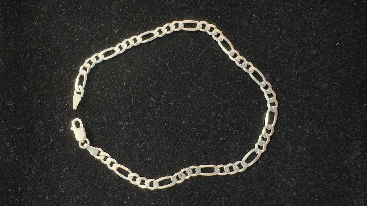 Pulseira de prata 925 modelo 3x1legitima 4mm