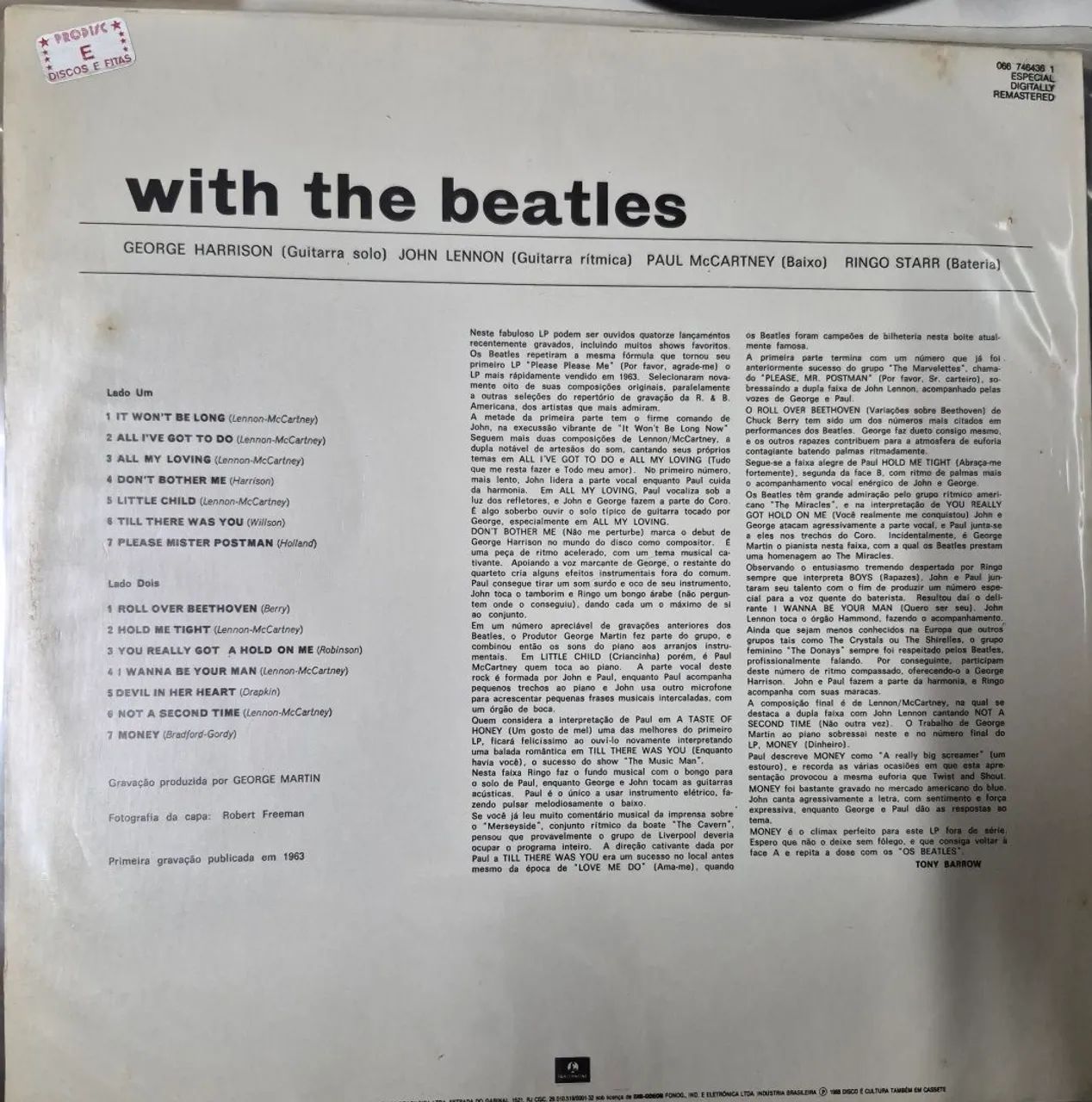 LP Vinil With The Beatles, 1988 - Foto 2