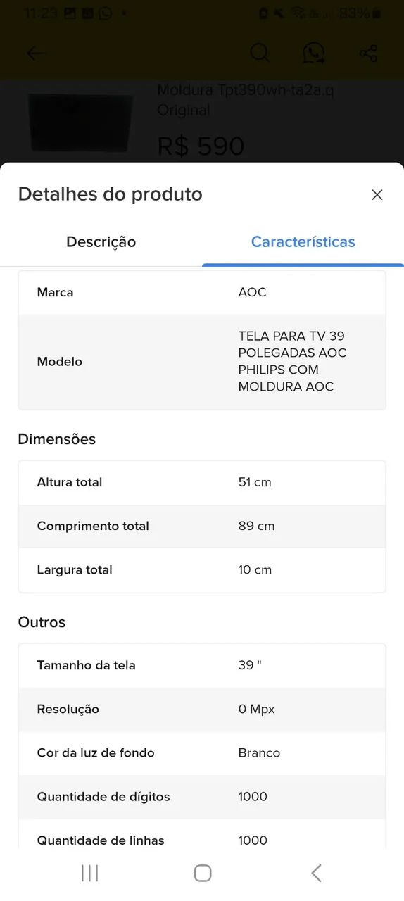 TV AOC 39' - Foto 3