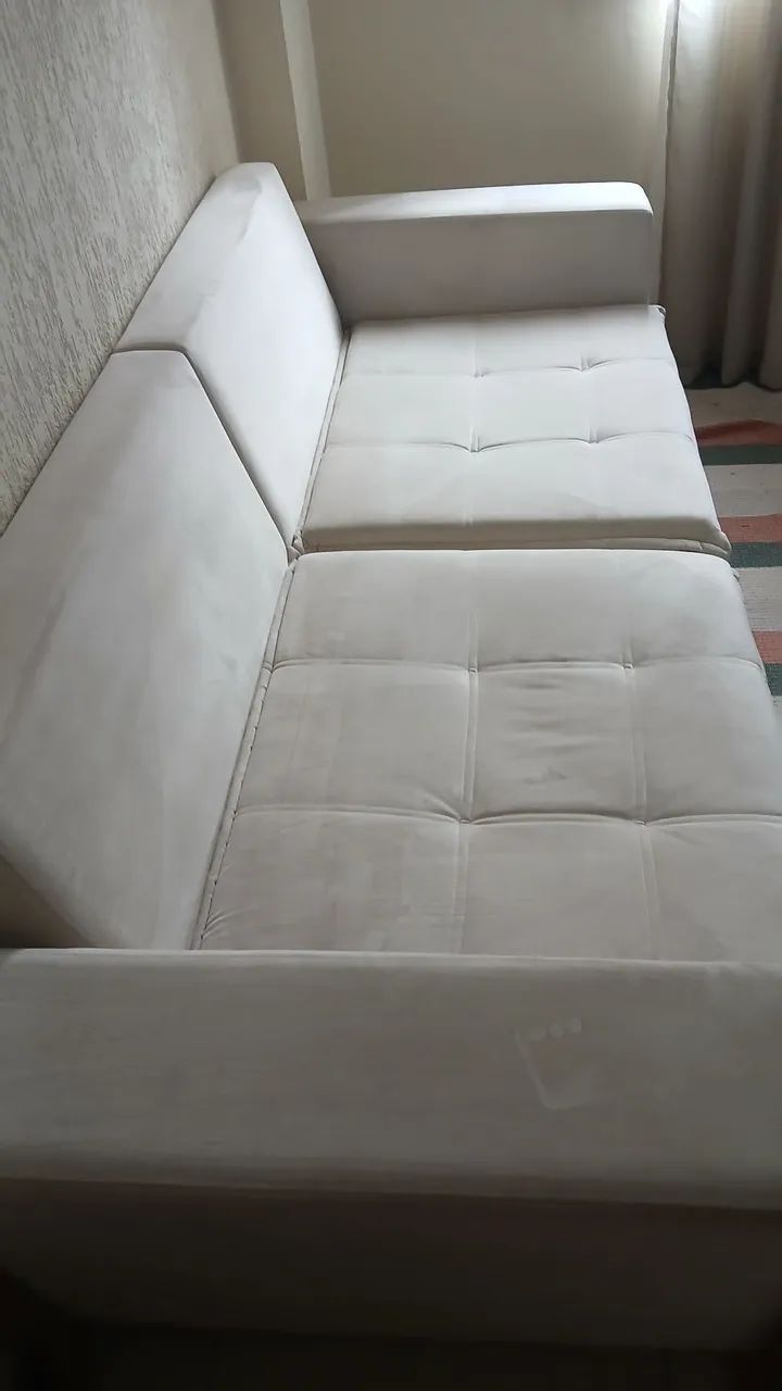 Sofá três lugares suede - Foto 2