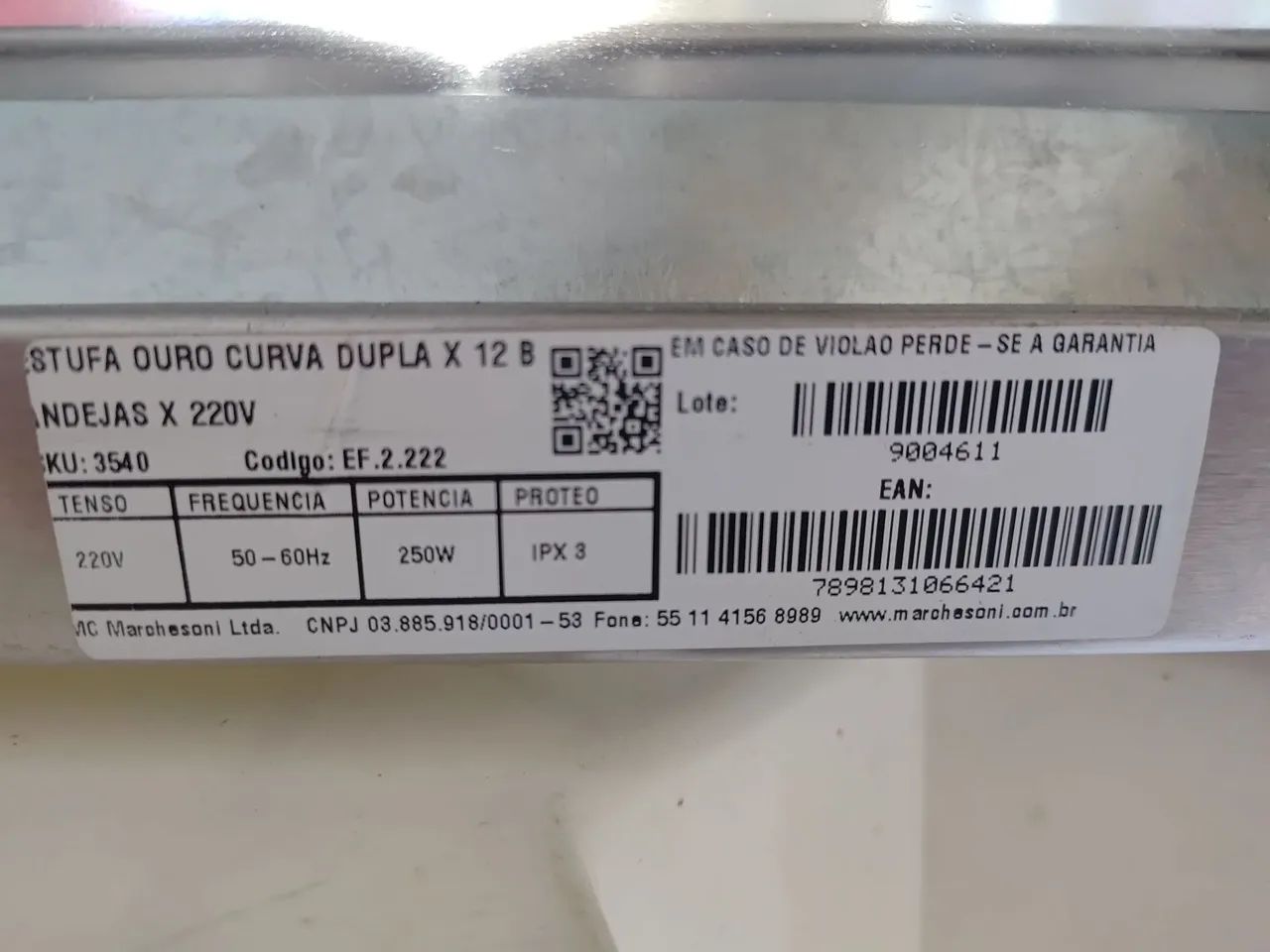 Estufa para salgados Marchesoni, 12 bandejas, 220v.  - Foto 4