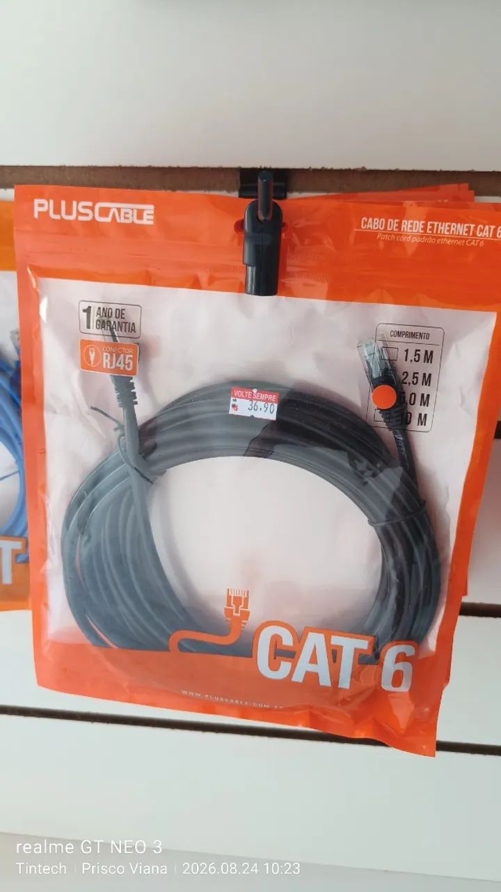 Cabo de Rede Ethernet RJ45 CAT5e e CAT6 - Vários Tamanhos - Foto 2