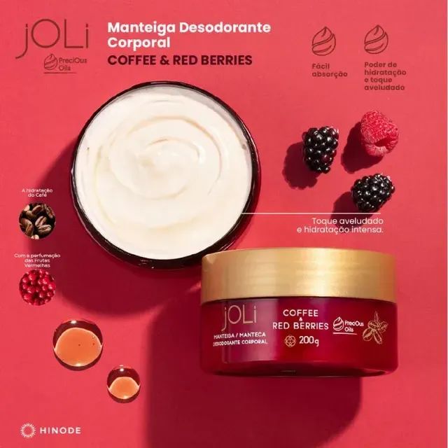 Manteiga Corporal Joli Café e Frutas Vermelhas 200ml