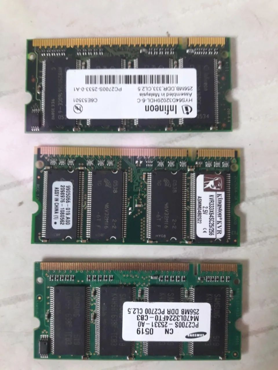 kit 3 memorias para notebook 256 mb - Foto 4