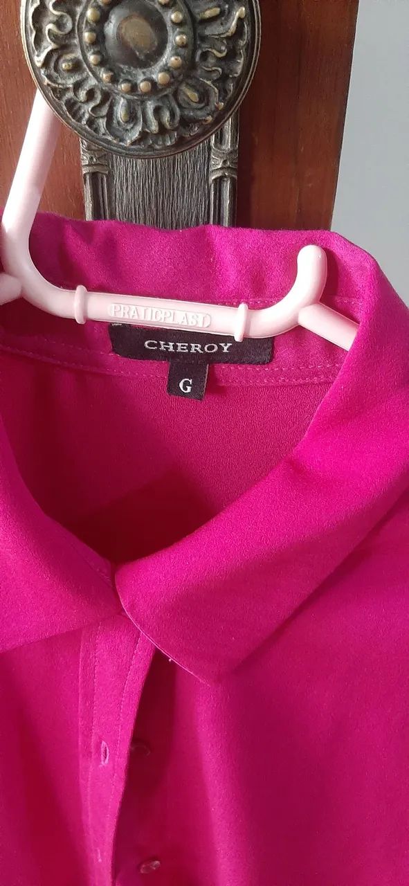 Camisa de seda pink - Foto 2