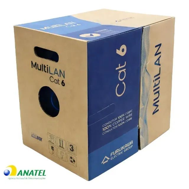 Cabo de rede Multilan Furukawa CAT6 Azul - Foto 5