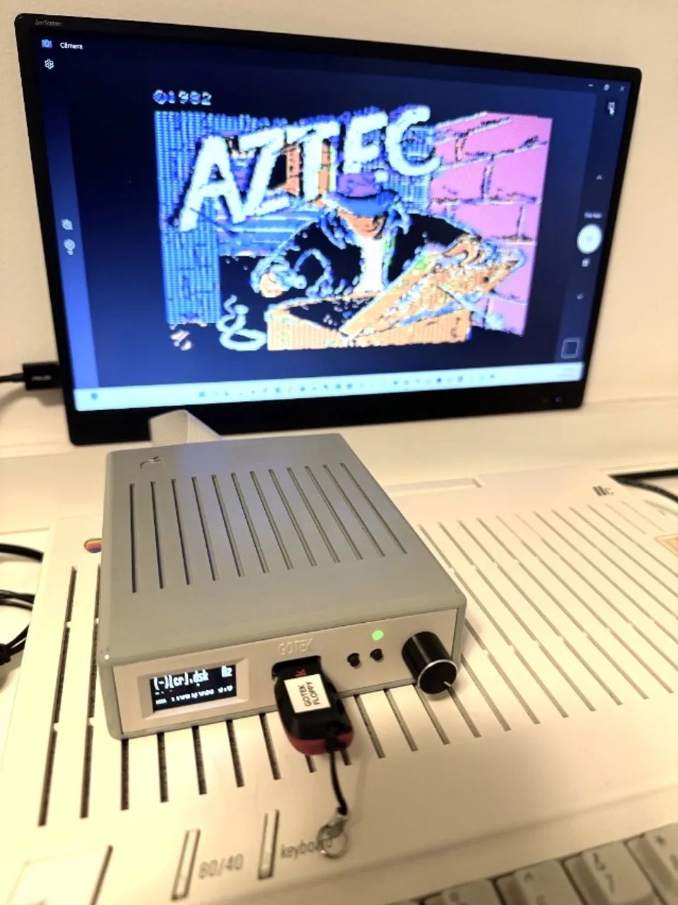 Drive Apple II /iic / IIe/ TK / clones Emulador Disco Gotek Oled+encoder +audio + case