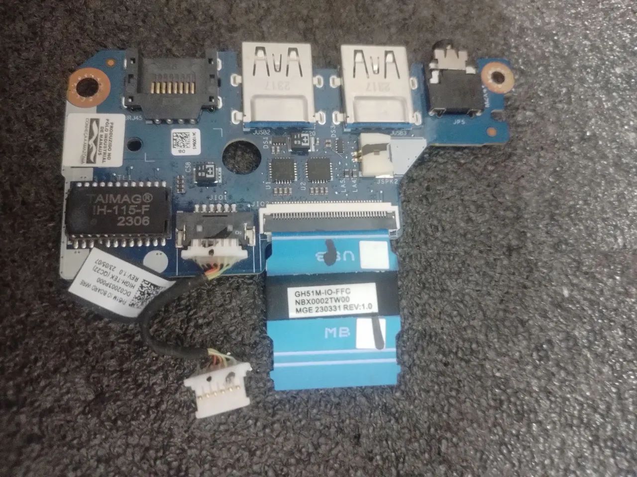 Placa Rede cabeada, USB e Áudio Acer Nitro 5 AN20C1 - Foto 2