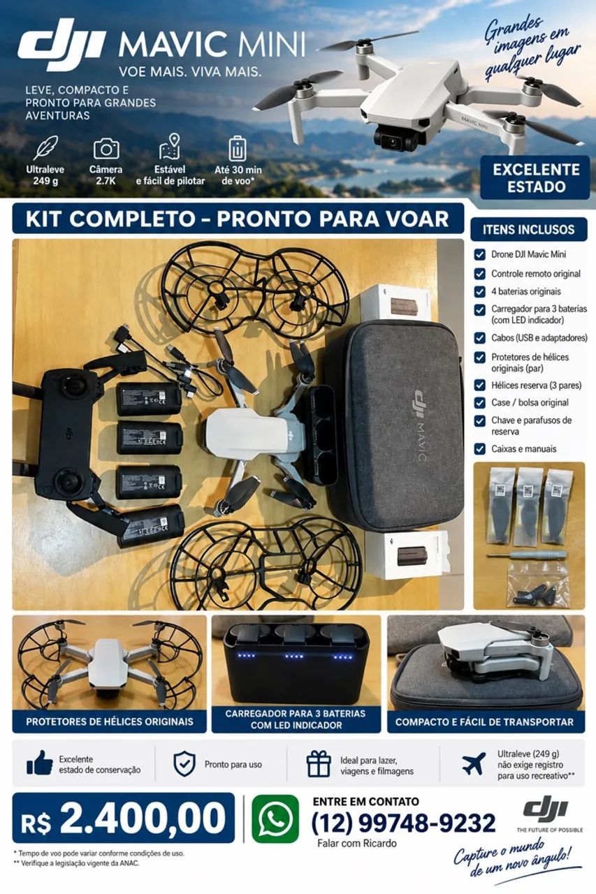 Drone DJI Mavic Mini completo