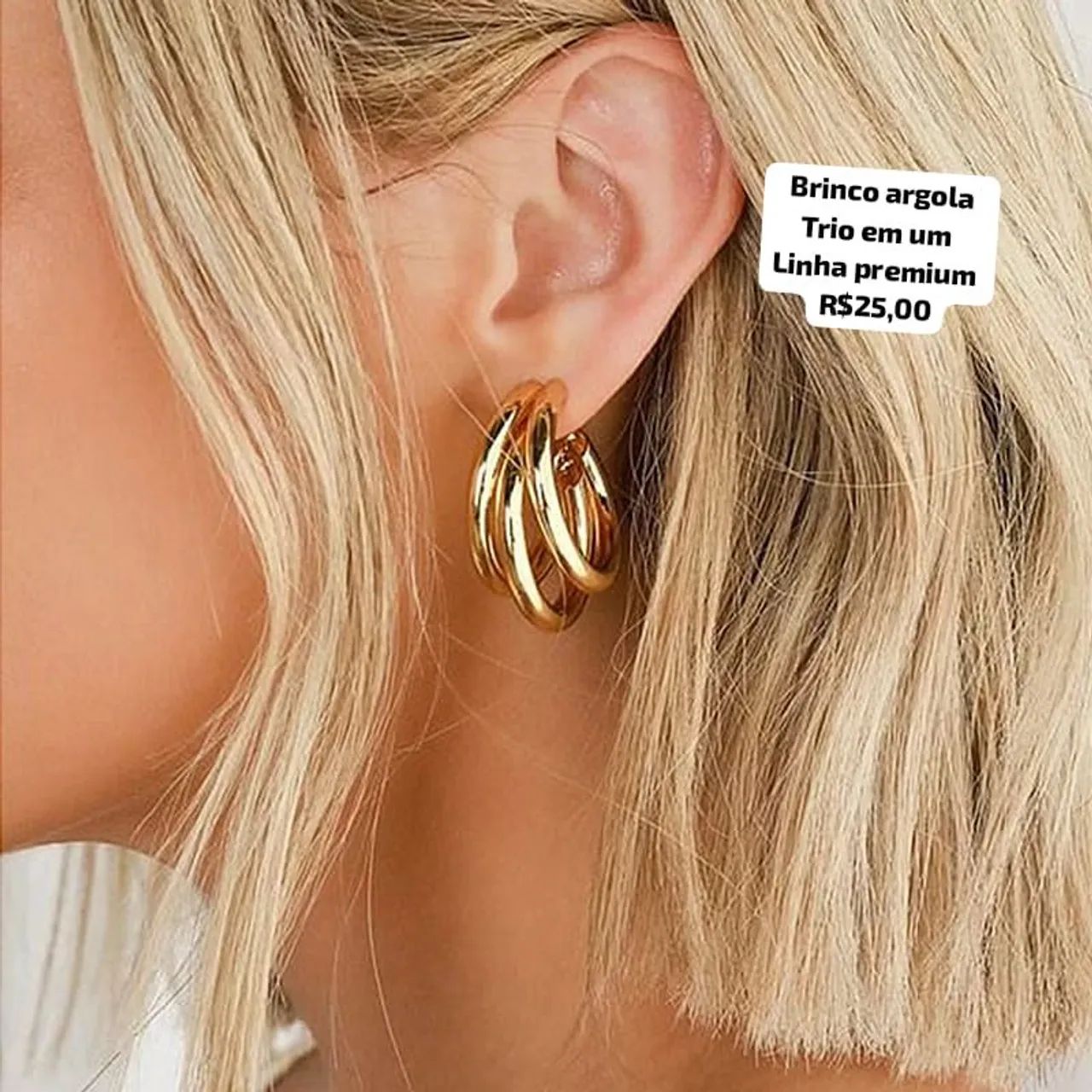 Brinco argola lindo e maravilhoso 