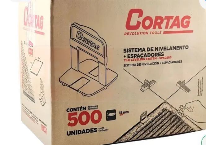 Espacador Nivelador Cunha Larga Porcelanato 500 peças Cortag