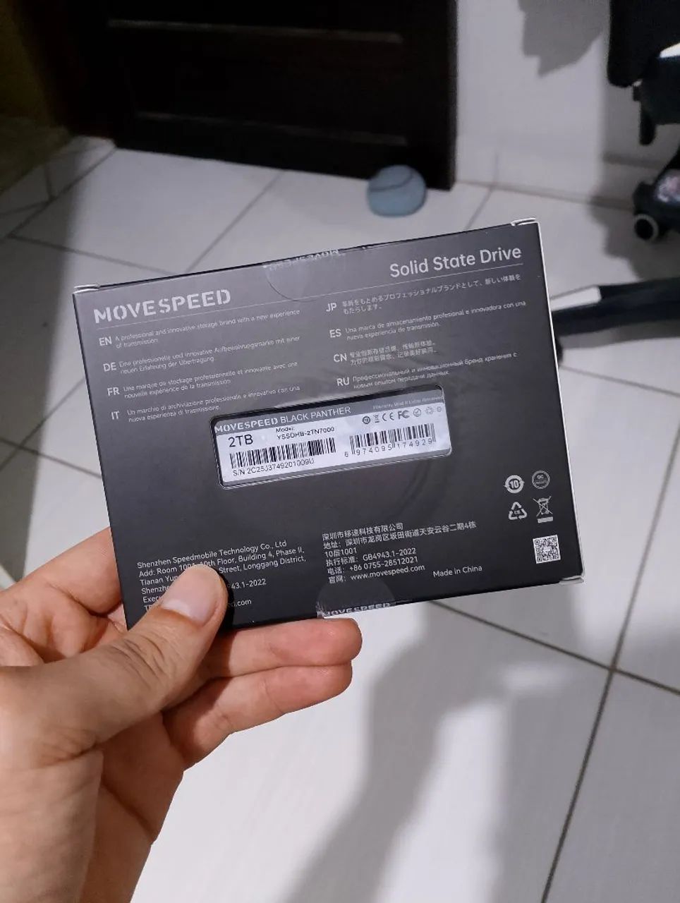 Ssd nvme movespeed 2T