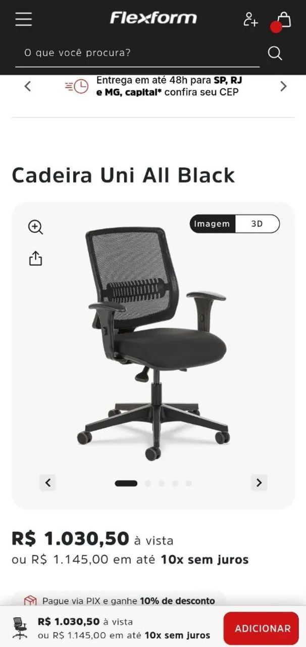 Cadeira flex form modelo uno otimo estado - Foto 2