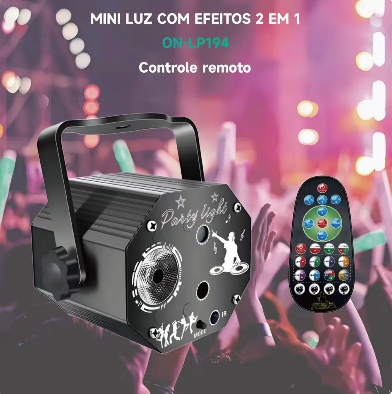 Mini Projetor Laser Rgb Jogo De Luz Iluminação Festa Led - Foto 3