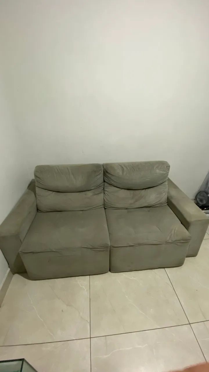 sofa 2 lugares cinza
