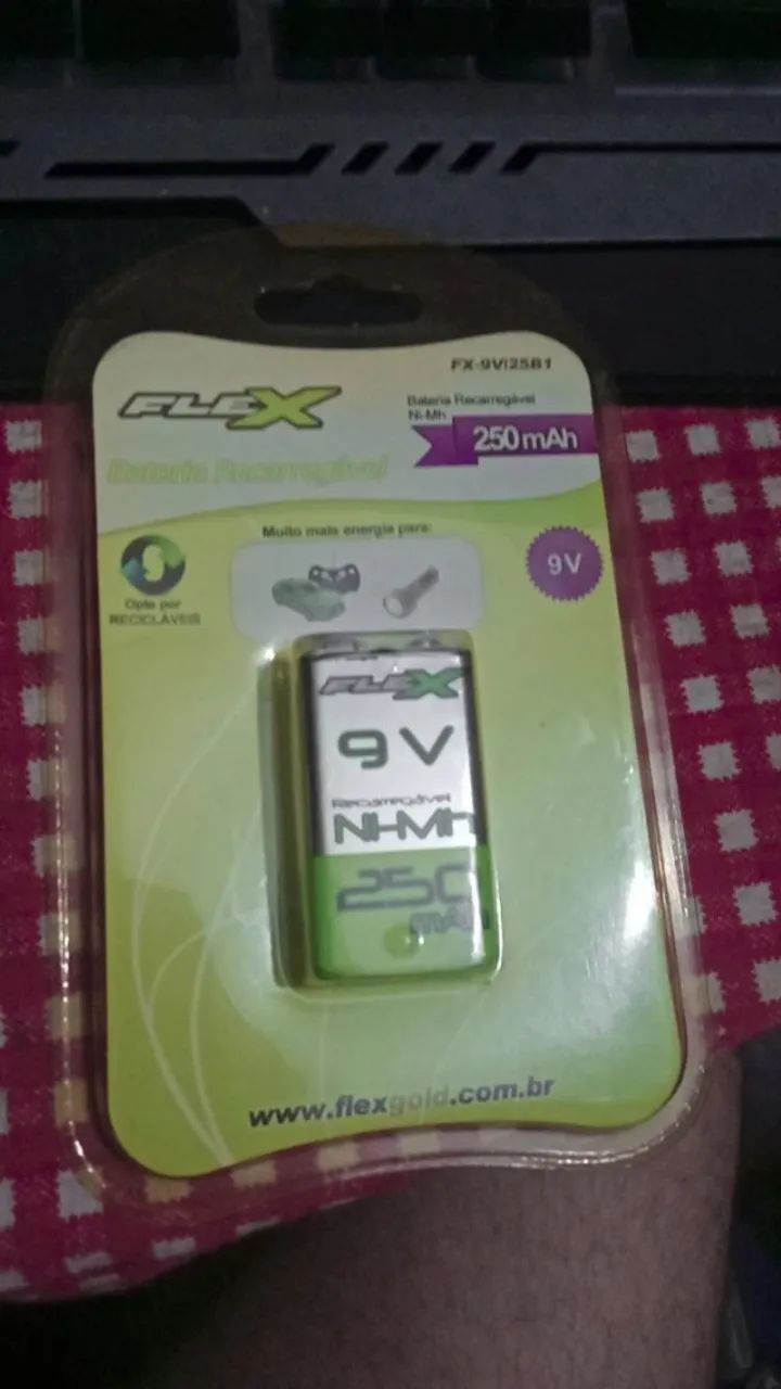 Bateria Flex 250mah 9v lacrada