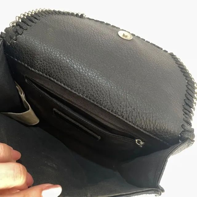 Bolsa couro preta - Foto 3