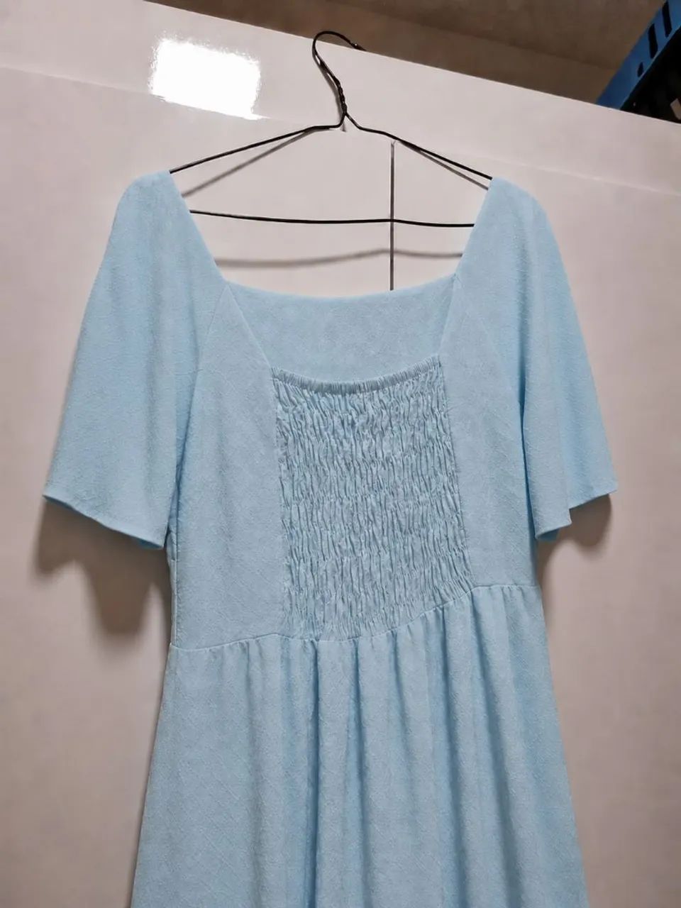 Vestido Azul bebê P/M - Foto 3