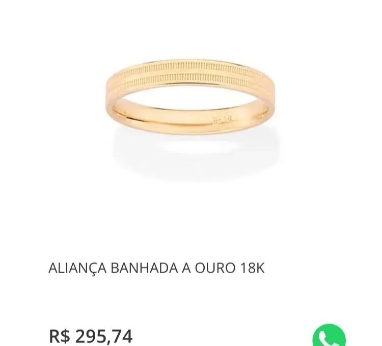 Alianças banhadas - Rommanel