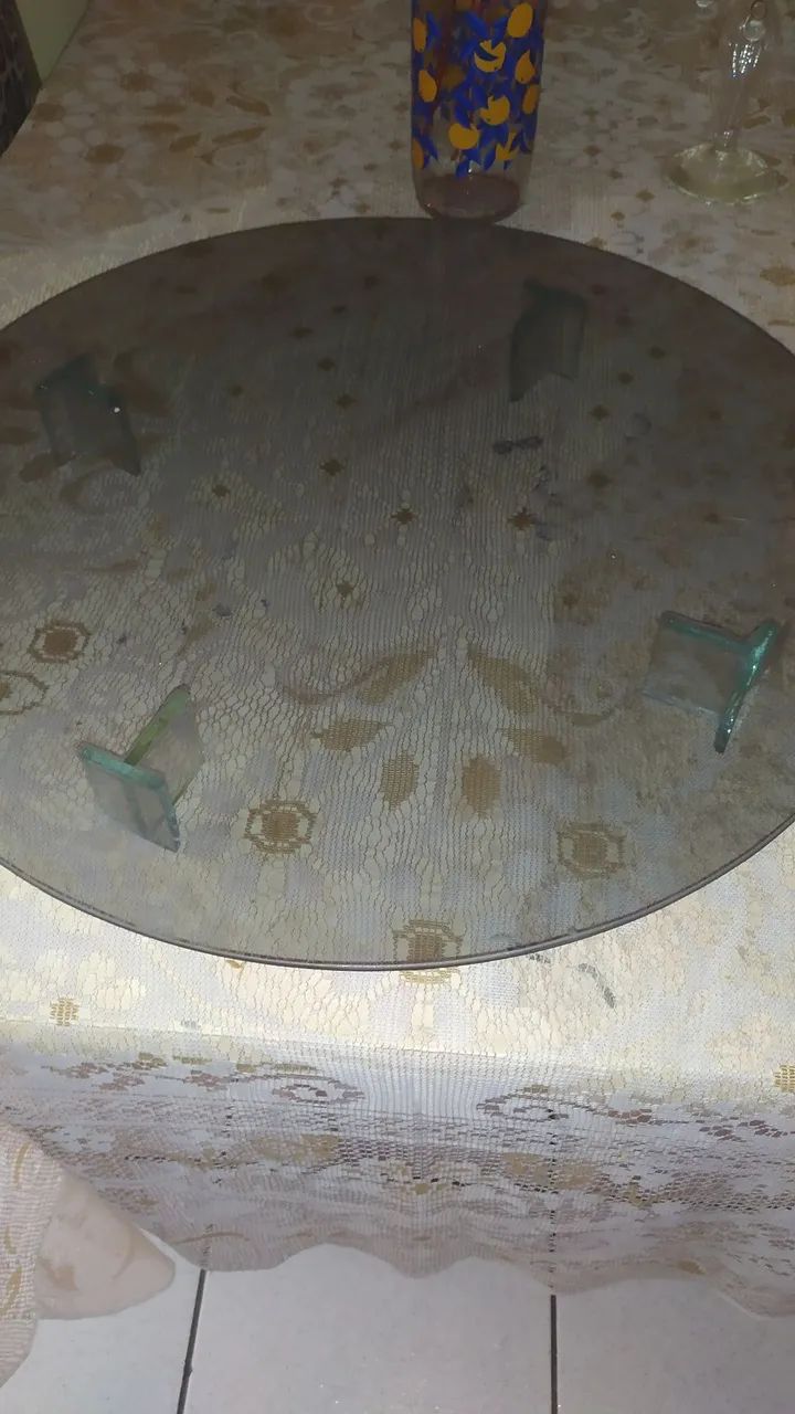 Tábua de bolo de vidro 