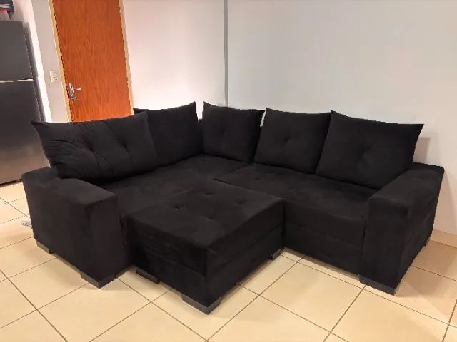 SOFÁ 4 LUGARES EM ÓTIMO ESTADO COM PUFF!  - Foto 3