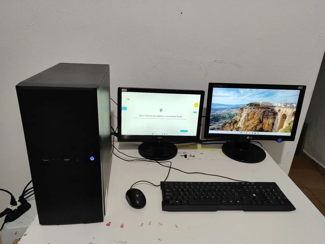 Pc 2 telas completo pronto Intel i5 