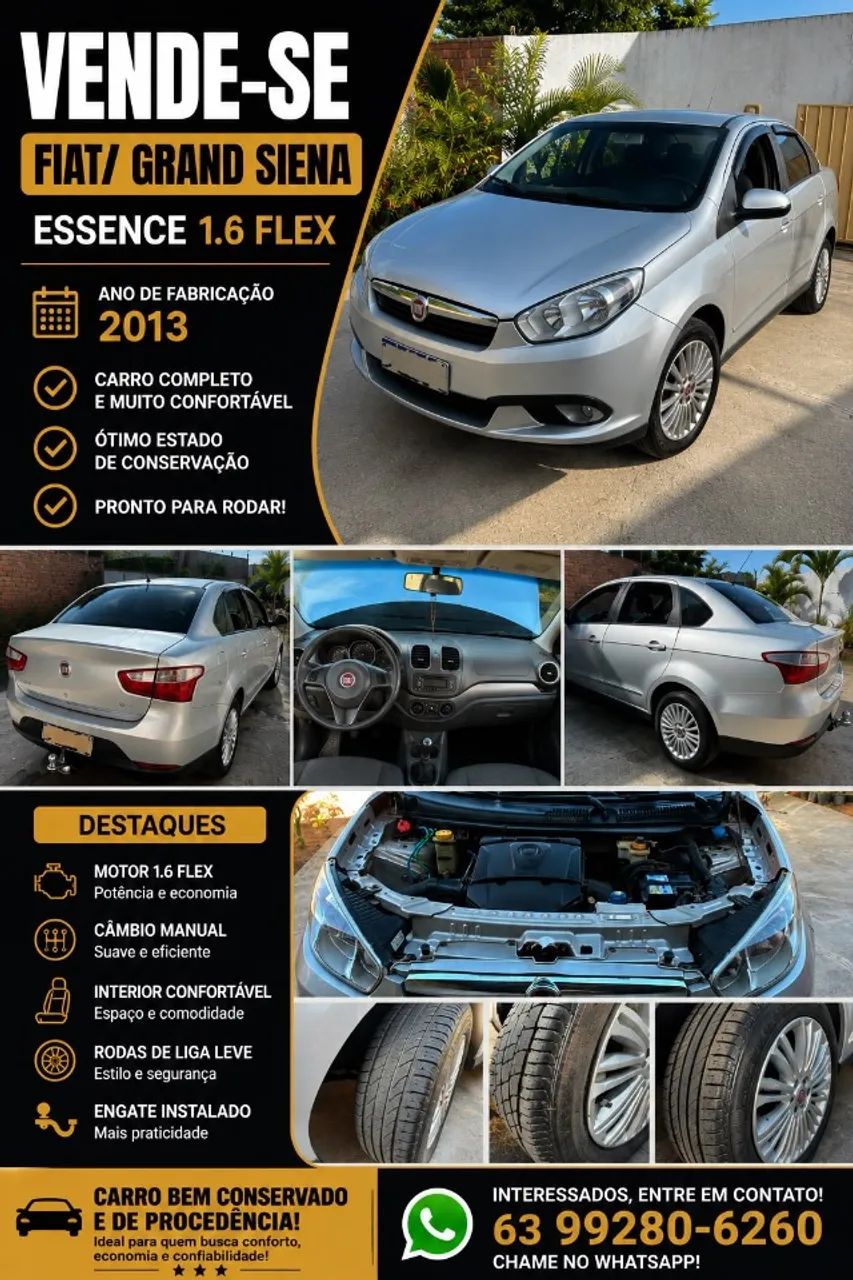 Fiat Grand Siena Essence 1.6 Flex 16V 2013