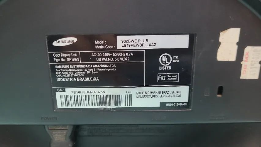 Monitor Samsung 19" SyncMaster 932BWE Plus - VGA e DVI - Foto 3