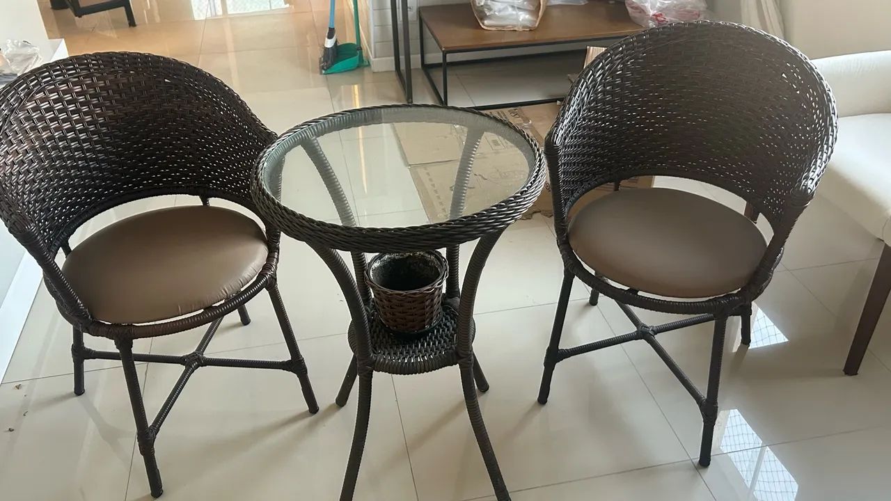 Conjunto mesa varanda 