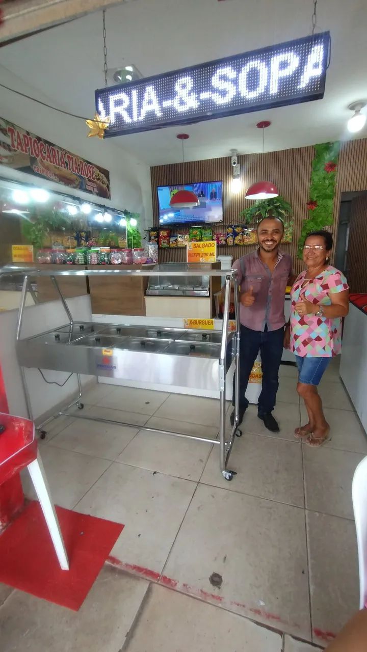 BUFFET SELF SERVICE TÉRMICO 08 CUBAS COM TAMPO DE VIDRO PROGÁS 