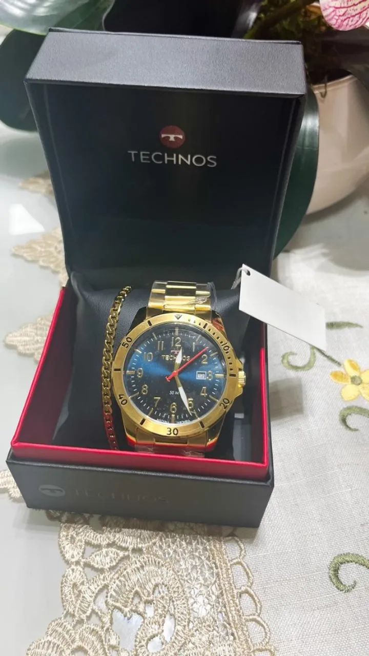 Relógio Dourado Technos Analógico