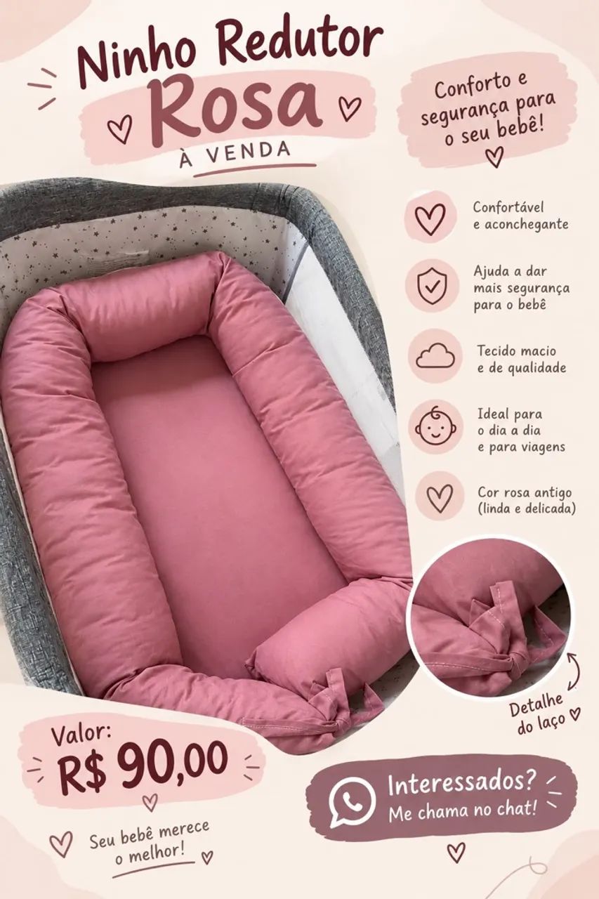 Vende-se ninho redutor rosa 