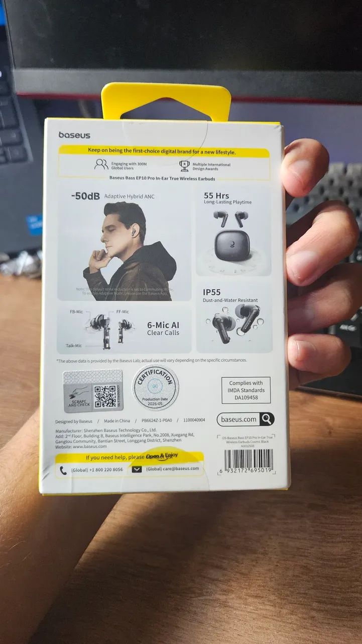 Fone Bluetooth TWS Baseus EP10 Pro (NOVO) - Foto 2